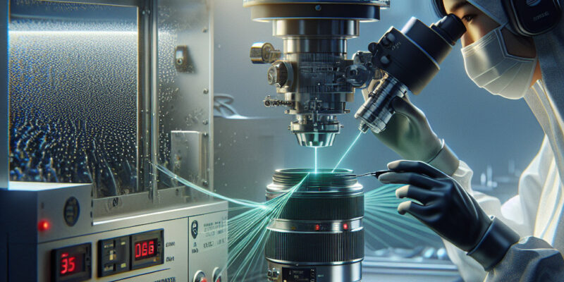 Laser cleaning for removing contaminants from optical lenses